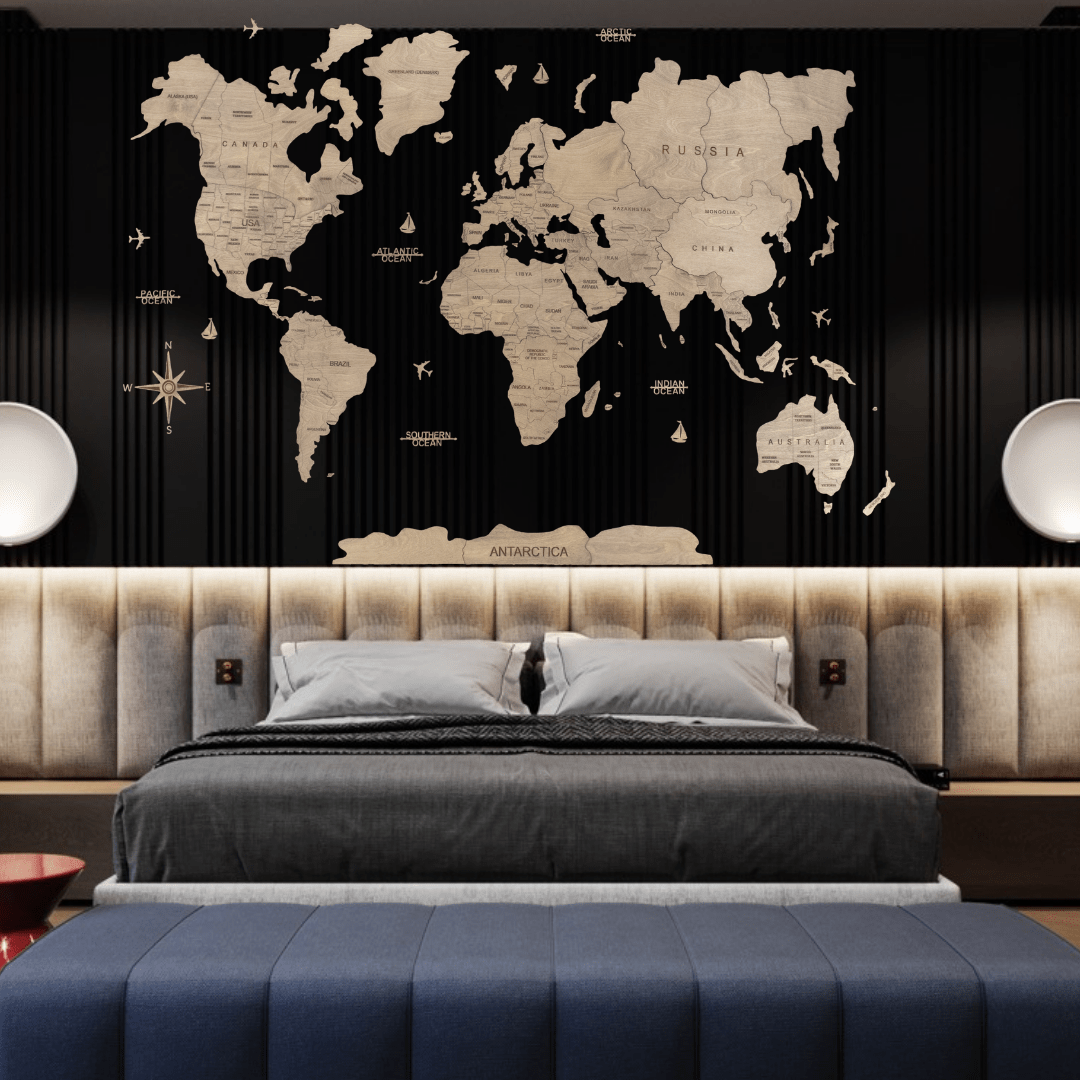 Exploring the Allure of Wooden Maps: A Stylish Journey – World On Wall