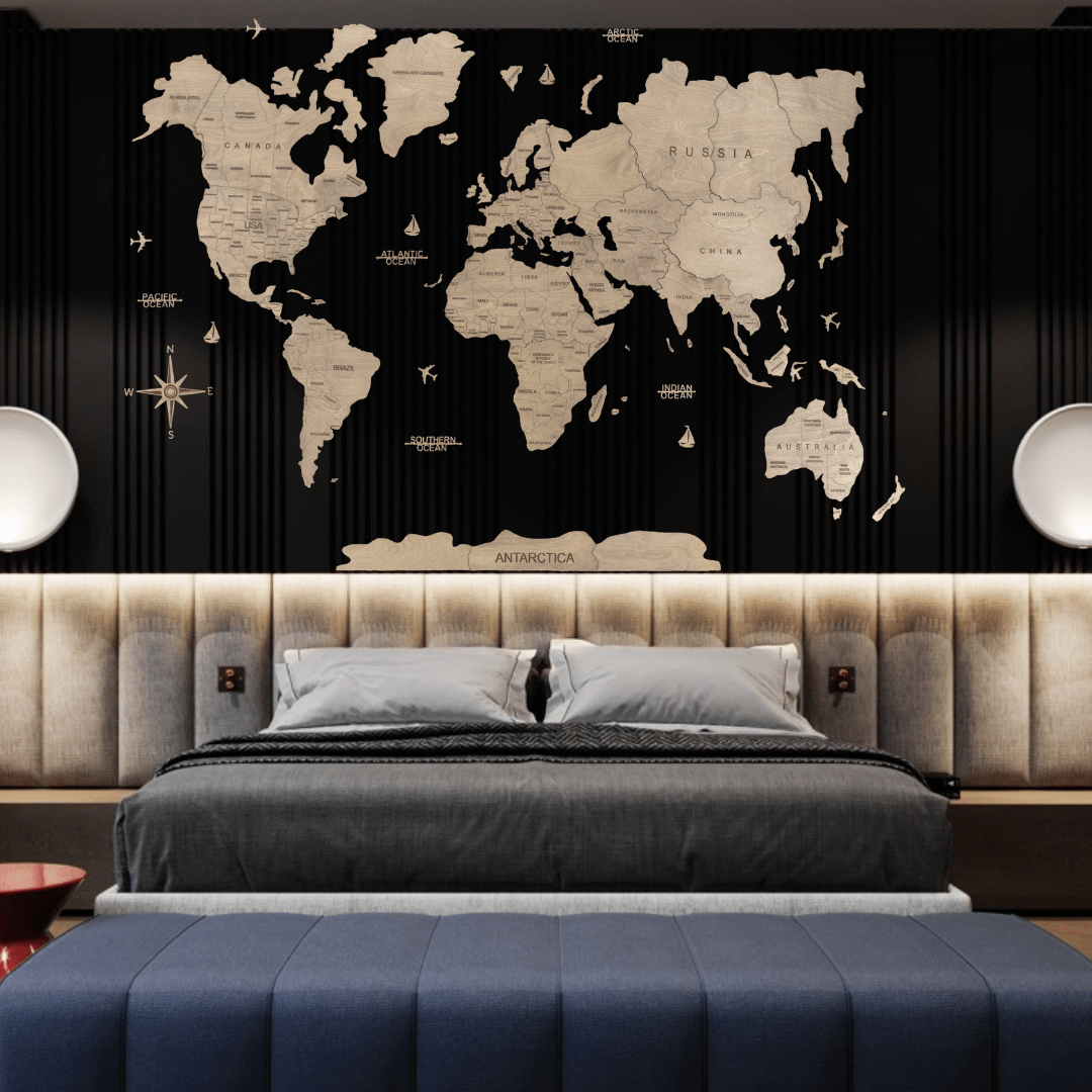 Exploring the Allure of Wooden Maps: A Stylish Journey - World On Wall